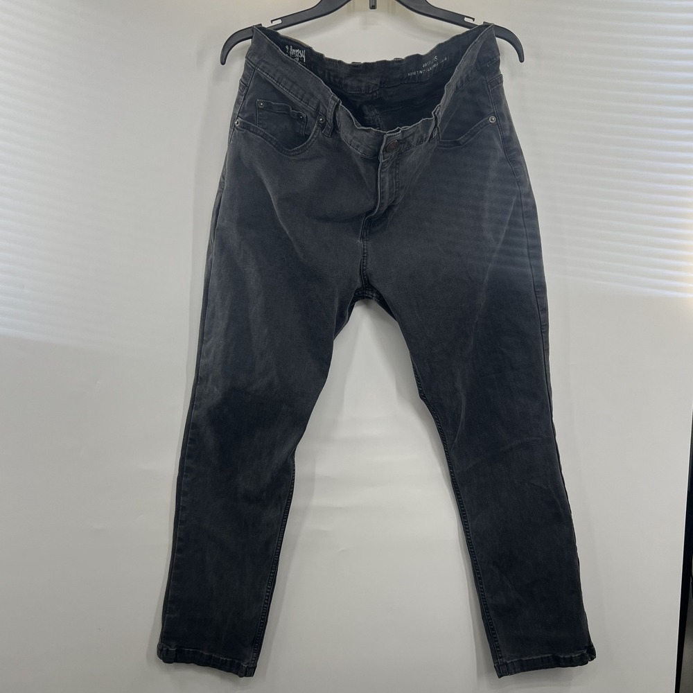 Mugsy Jeans Mens 38x33 Black Gray Willys FLX3NDG Stretch Flex Denim Pants - Picture 1 of 13